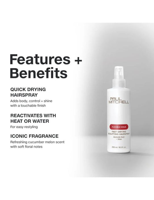 Laque de coiffage séchage rapide Sculpting de Paul Mitchell - 1L