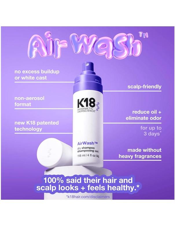 K18 AirWash Dry Shampoo - 118ml