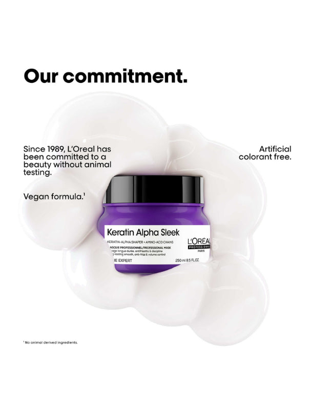 L'Oreal Keratin Alpha Sleek Anti-Frizz Hair Mask - 250ml