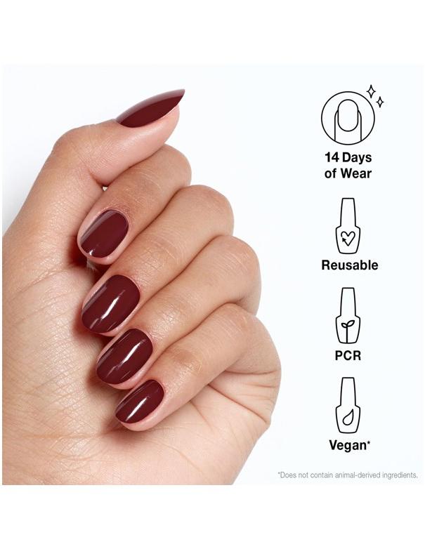 Ongles courts OPI xPRESS-ON : un café à la main