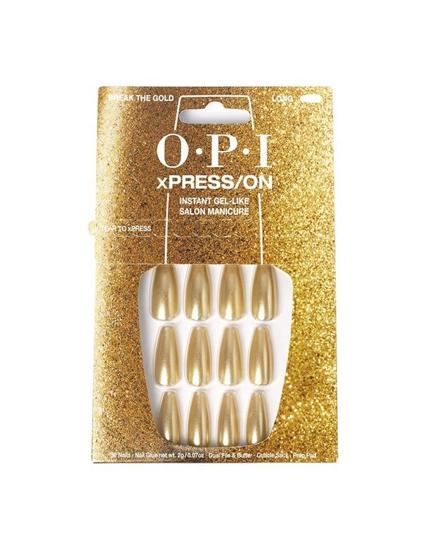 OPI xPRESS-ON Nails Long Break the Gold