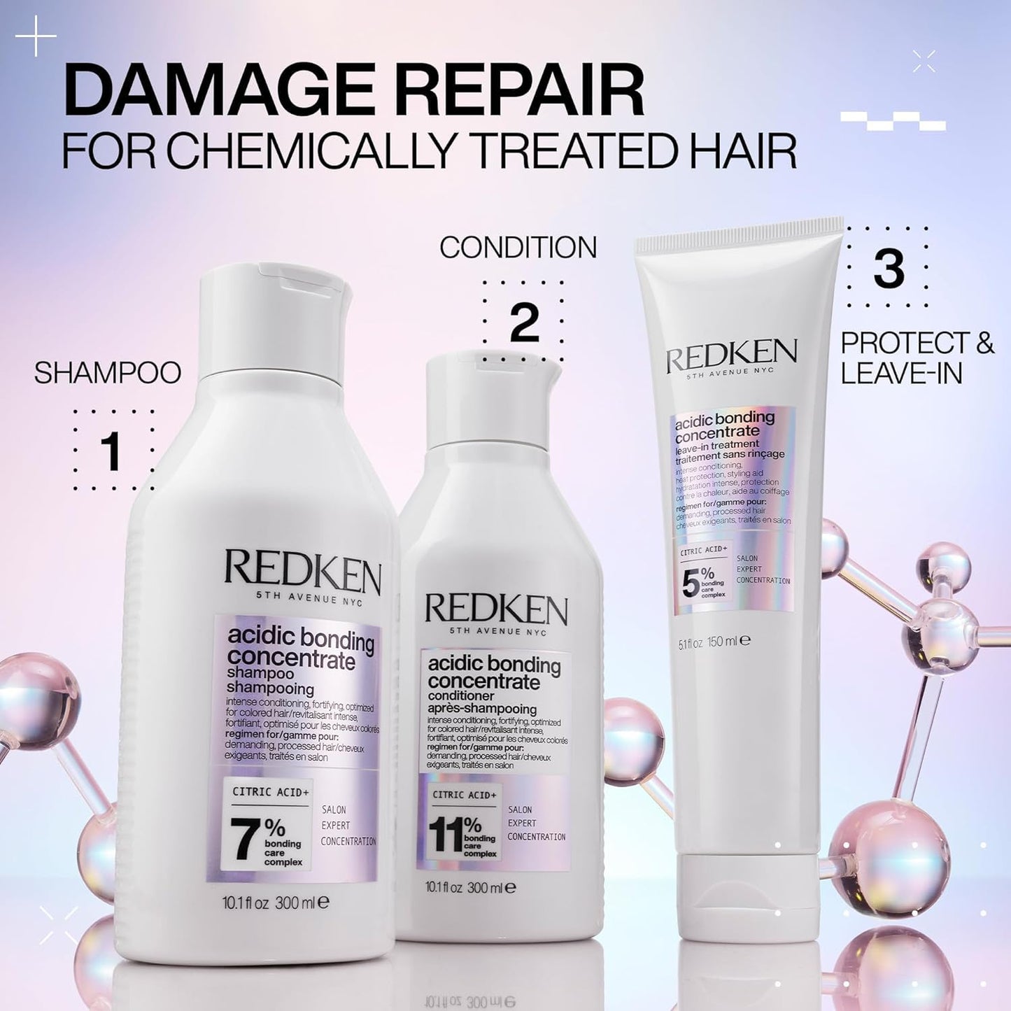 Shampooing concentré Redken Acidic Bonding - 1 L