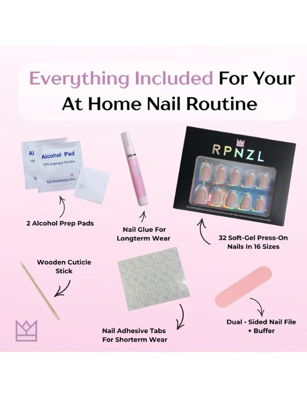 RPNZL Press-on Nail Kit - Midnight