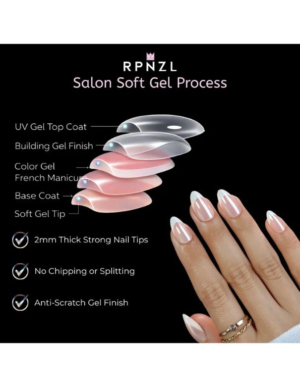 RPNZL Press-on Nail Kit - French Toast