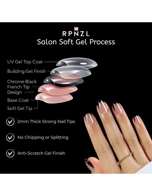 RPNZL Press-on Nail Kit - Midnight