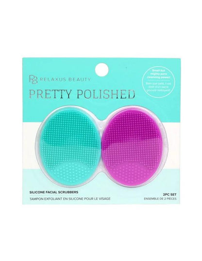 Brosse exfoliante pour le visage Relaxus Pretty Polished Silicone, lot de 2