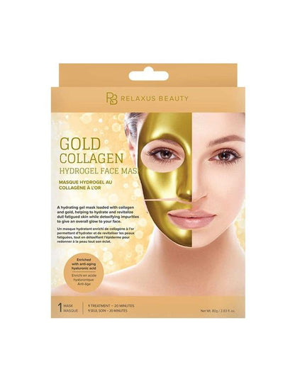Masque facial hydrogel au collagène Relaxus Gold