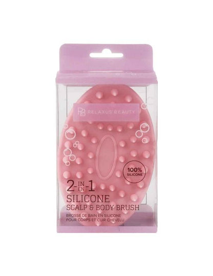 Relaxus 2-in-1 Silicone Scalp & Body Brush Pink