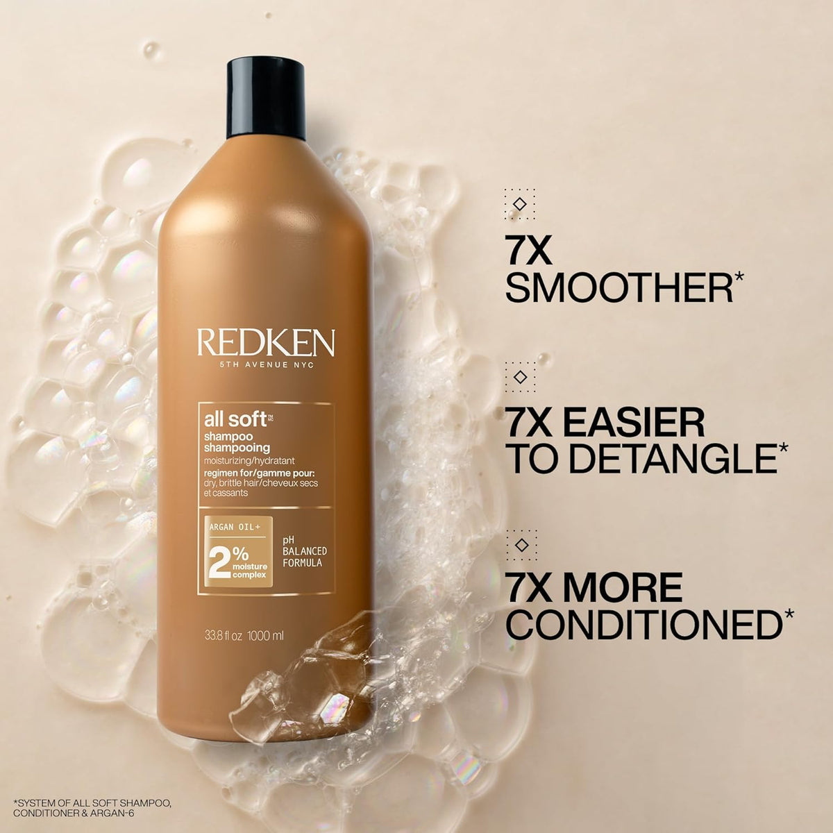 Redken All Soft Shampoo - 1L