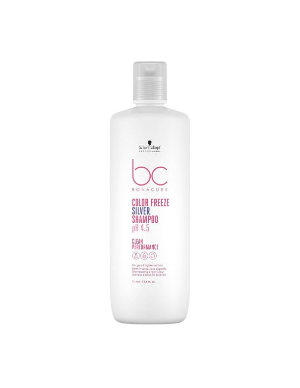 Shampoing micellaire argenté Color Freeze pH 4,5 de BC Bonacure - 1 L