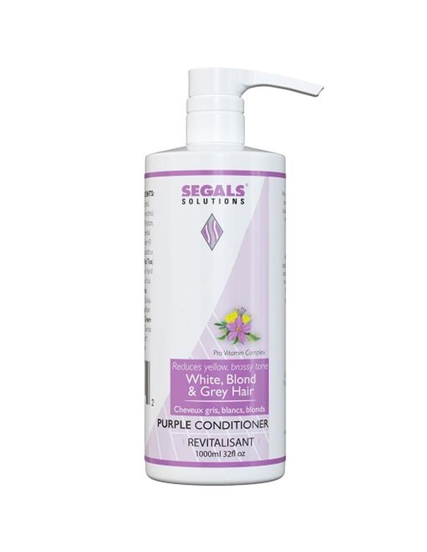 Après-shampoing violet Segals pour cheveux blancs, blonds et gris - 1 L