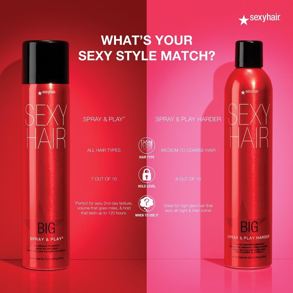 Spray volumateur Big SexyHair et Play Harder - 335 ml