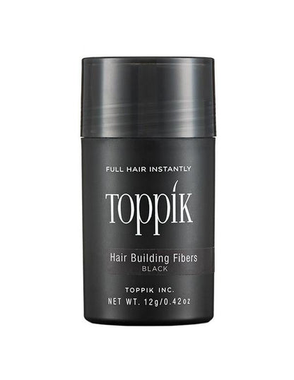 Toppik hair building fibers container on a white background