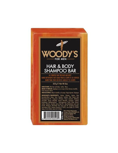 Barre de shampoing pour cheveux et corps Woody's - 8 oz